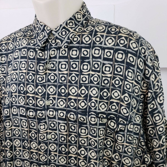 Via Veneto Short Sleeve Rayon Shirt Large - Picture 7 of 8